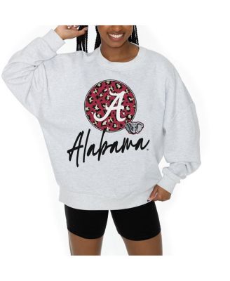Women's Ash Alabama Crimson Tide Premium Fleece Pullover Sweatshirt