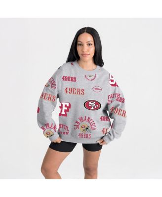 Women's Heather Gray San Francisco 49ers Always On Repeat Fleece Sweatshirt