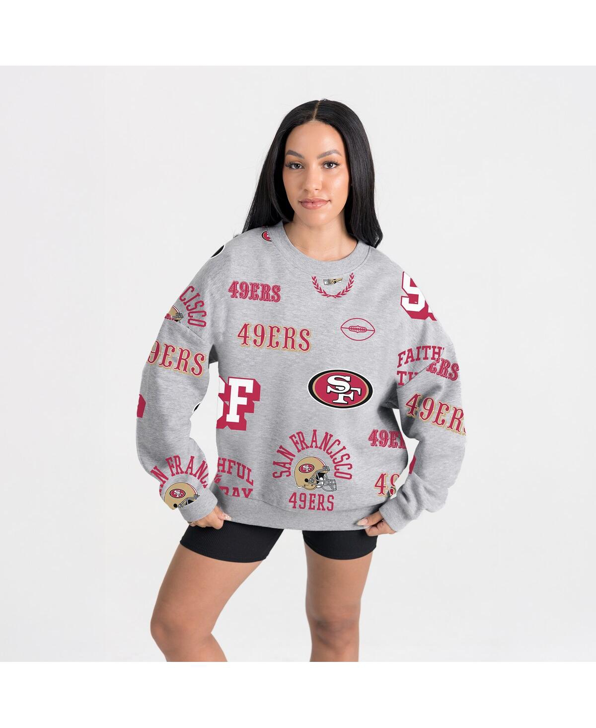 Gameday Couture Women's Heather Gray San Francisco 49ers Always On Repeat Fleece Sweatshirt In Gray