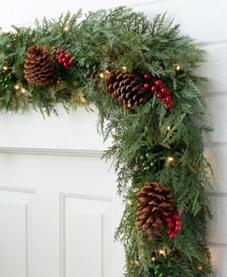 120" Outdoor Winter Evergreen Christmas Garland