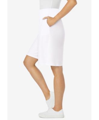 Plus Size Elastic-Waist Knit Short