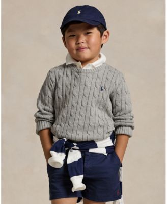Boys 2-7 Cable-Knit Cotton Sweater
