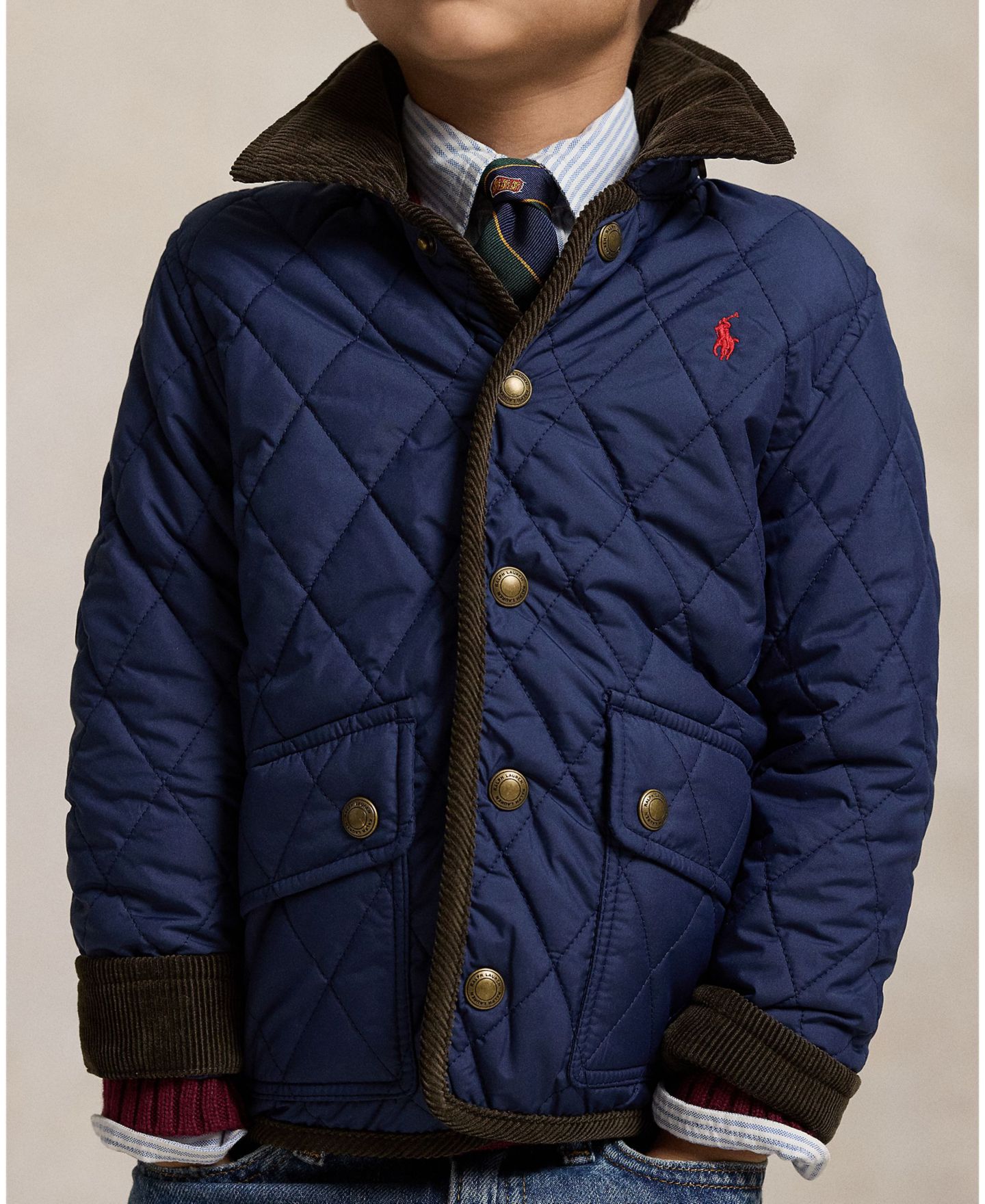 Куртка Polo Ralph Lauren Hooded Barn Jacket для мальчиков, цвет: Тёмно-синий — фото 8