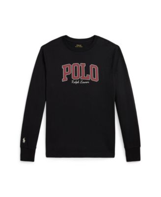 Boys' 8-20 Logo Cotton Long-Sleeve Tee