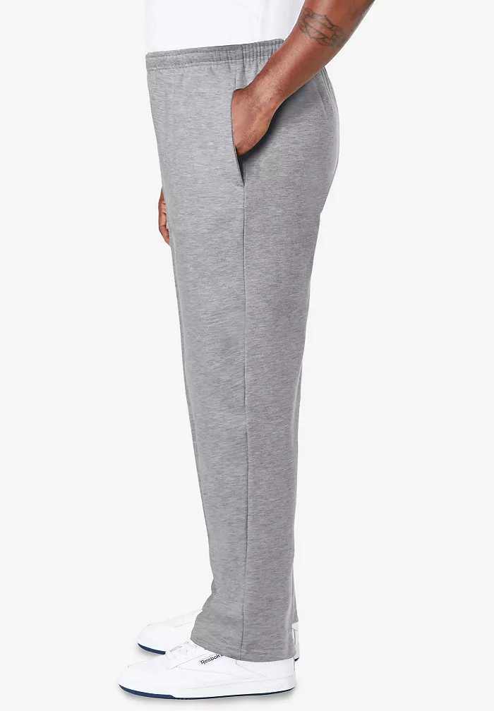 Big & Tall Fleece Open-Bottom Sweatpants - thumbnail 9