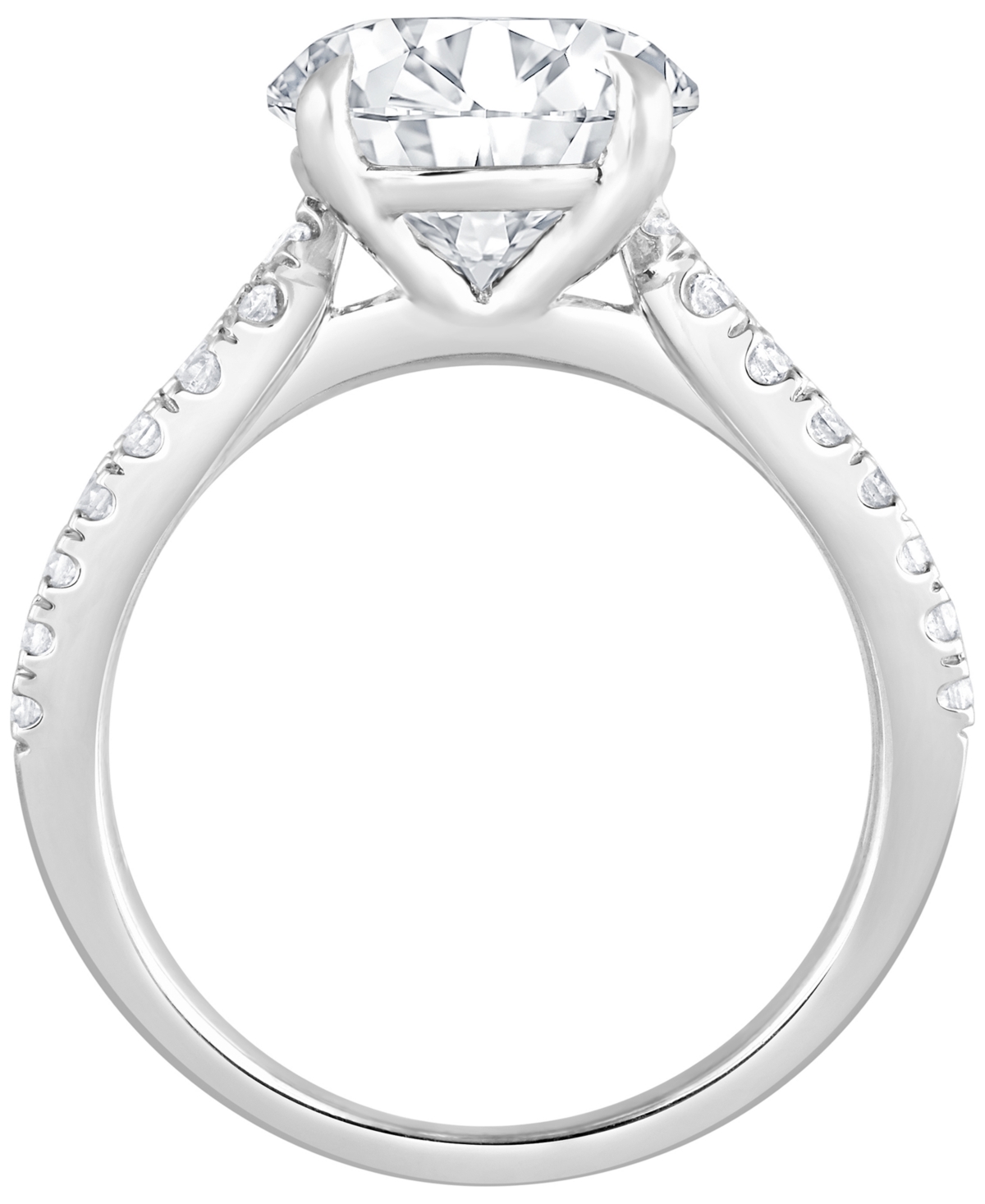 Badgley Mischka Certified Lab Grown Diamond Engagement Ring (4 Ct. T.w.) In 14k Gold In Metallic
