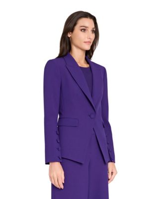 Women's Peak-Lapel Button-Cuff Jacket, Regular & Petite