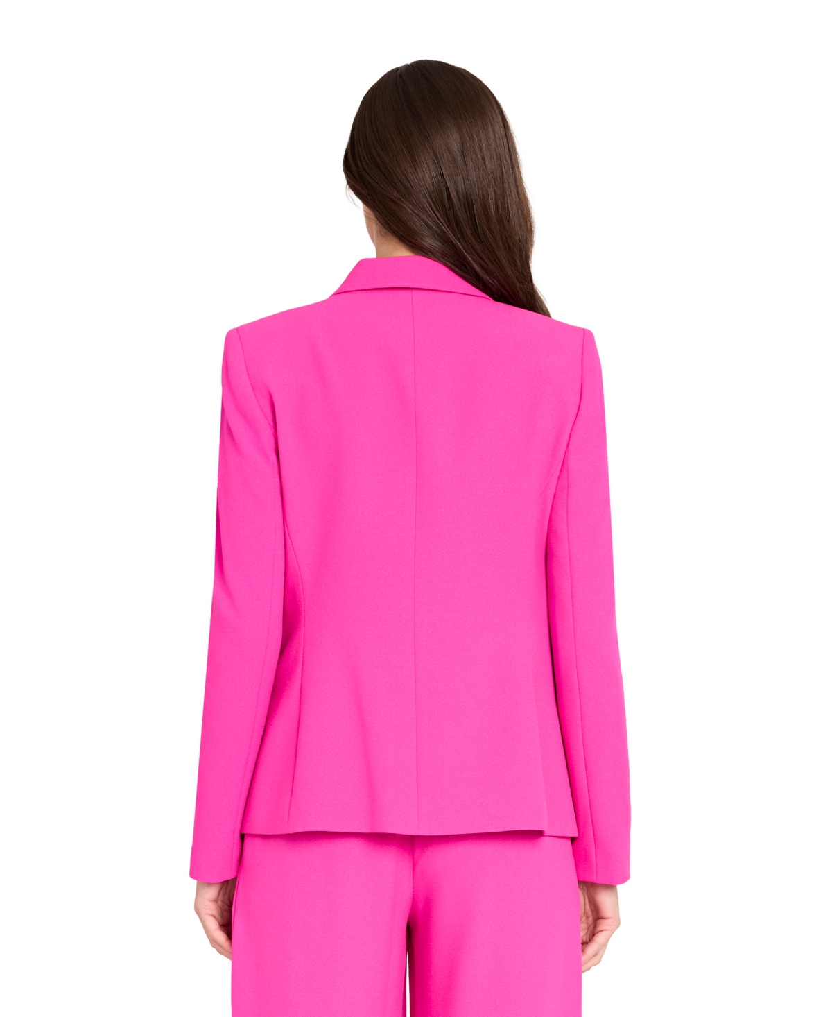 Tahari Asl Petite Cutaway-hem Blazer In Pink