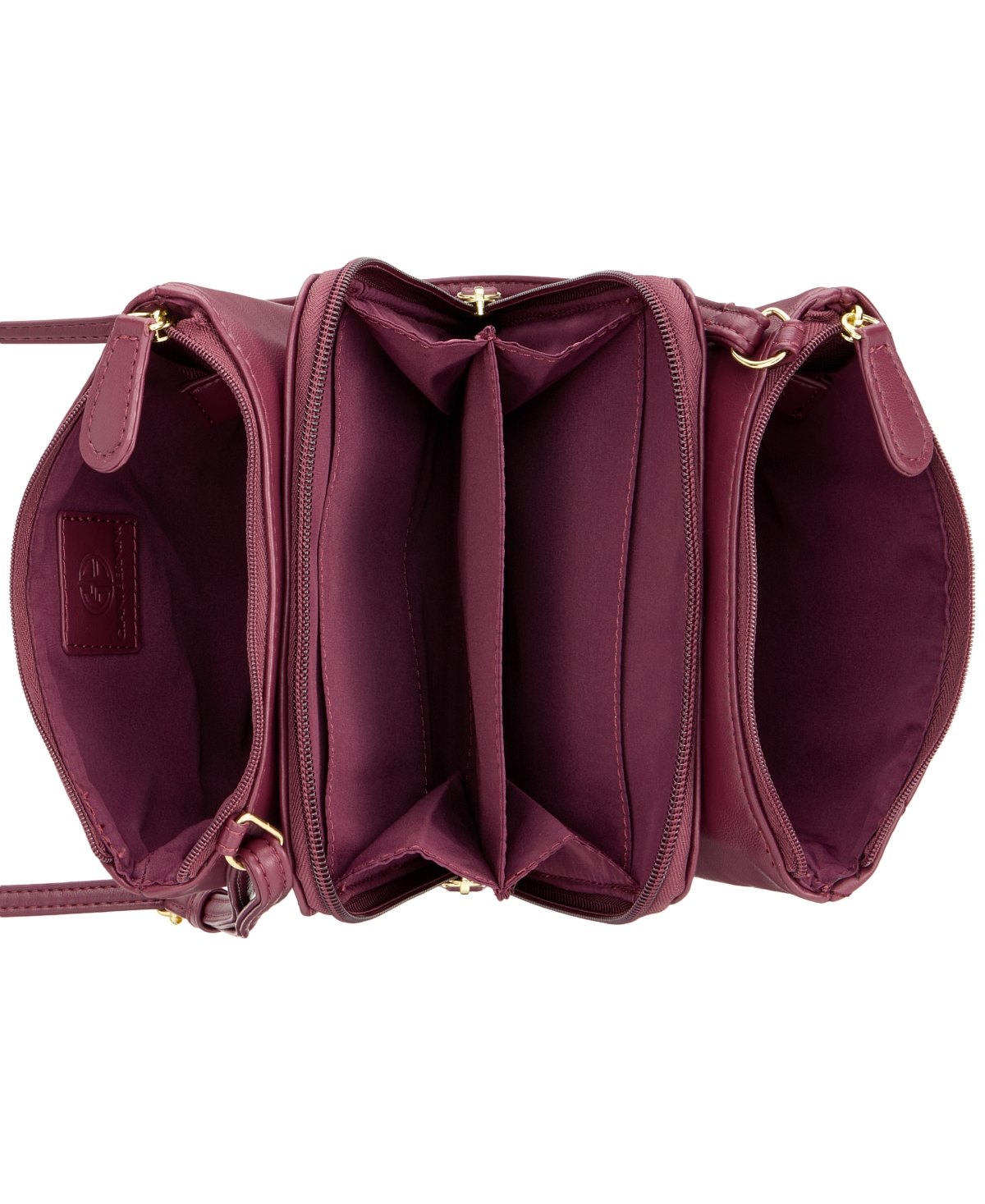 Giani Bernini Dasher Quilted Shoulder Bag, Macy's Exclusive In Burgundy