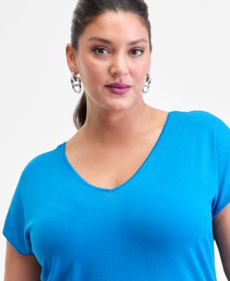 Women's Double V-Neck Dolman-Sleeve Top, Macy's Exclusive