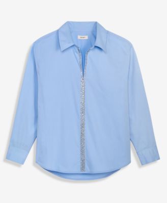 Women's Solid Embellished Popover Top, Macy's Exclusive