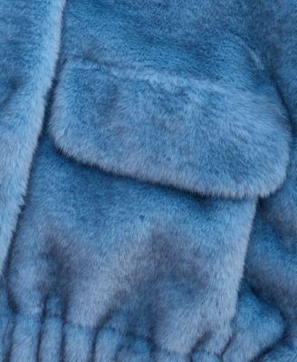Women's Woven Solid Faux-Fur Bomber Jacket, Macy's Exclusive
