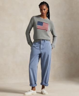 Women's Cotton Chino Straight-Leg Pants