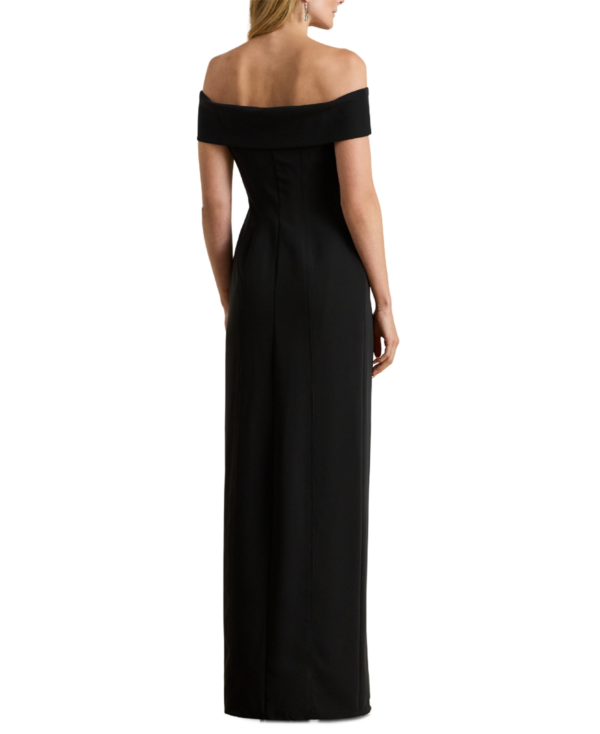Lauren Ralph LaurenCrepe Off-the-Shoulder Gown