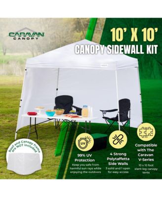 V-Series 10 x 10 Foot Tent Sidewalls, White (Sidewalls Only)