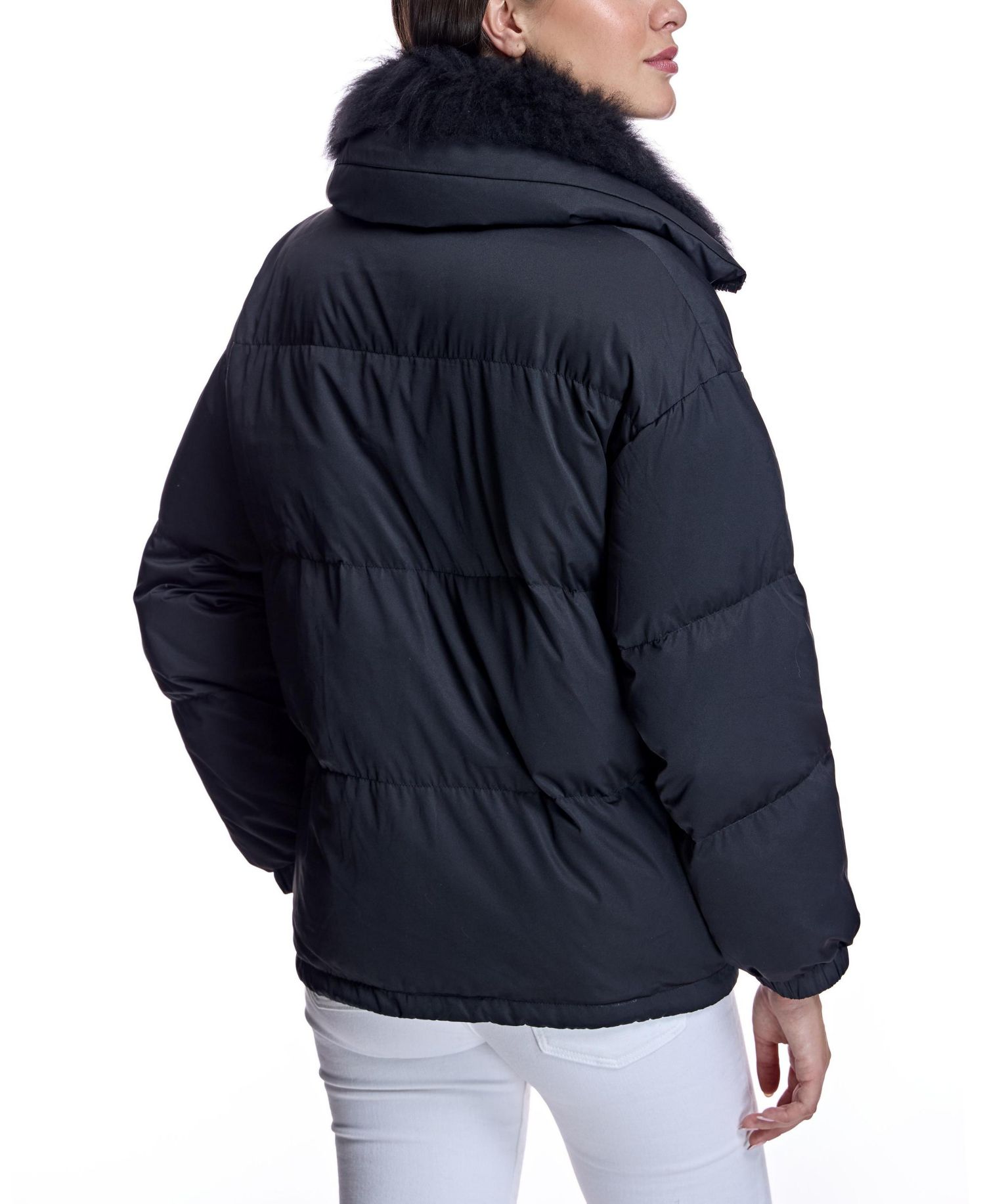 Women's Cashmere-Trimmed Puffer