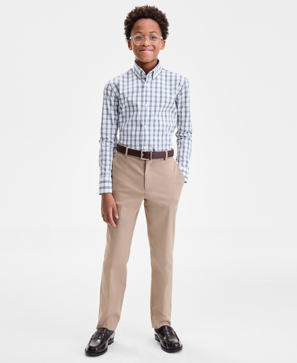 B By Brooks Brothers Boys 8-20 Classic Long Sleeve Shirt In White