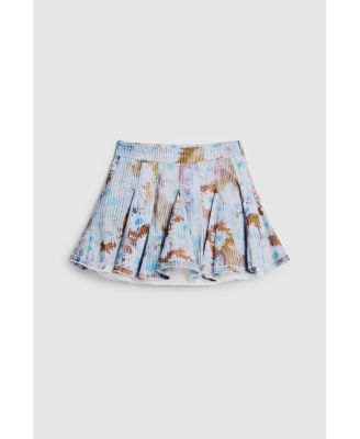Women's Mini pleated floral skirt