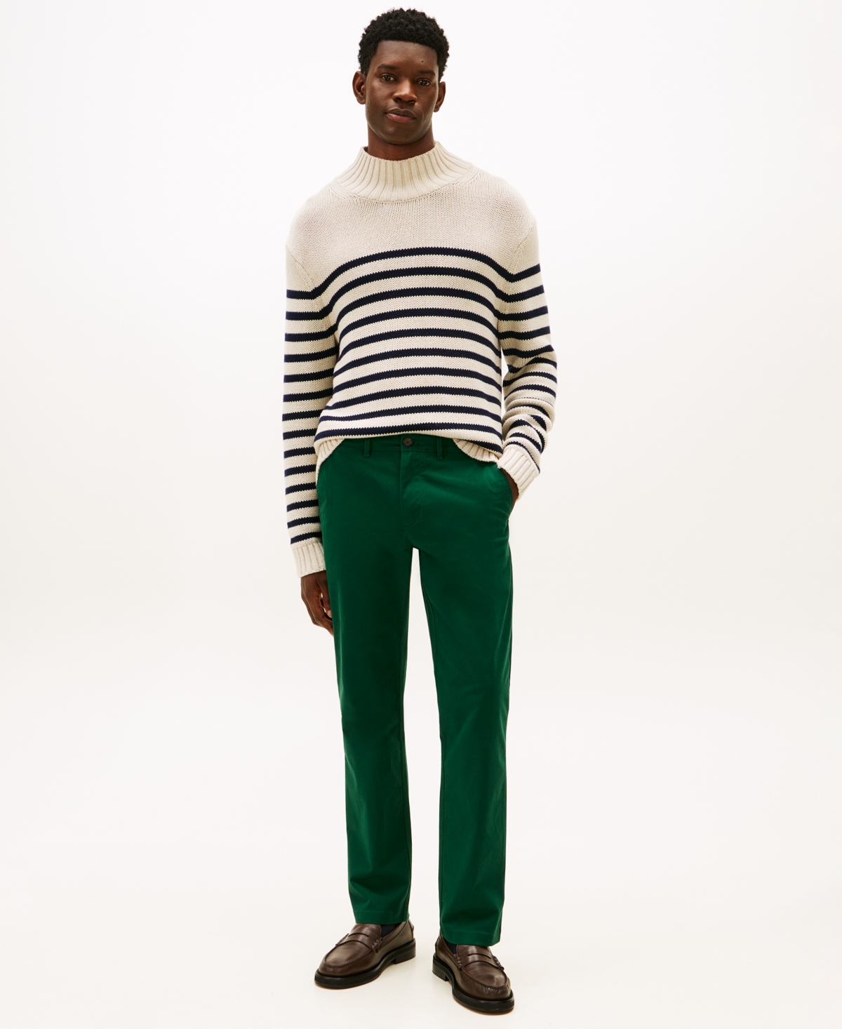 Tommy Hilfiger Men's Th Flex Stretch Regular-fit Chino Pant In Green