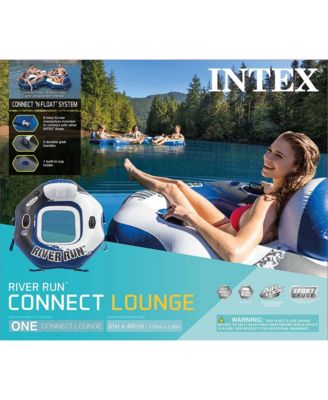 River Run Single Person Inflatable Connecting Floating Lounge Tube Chair