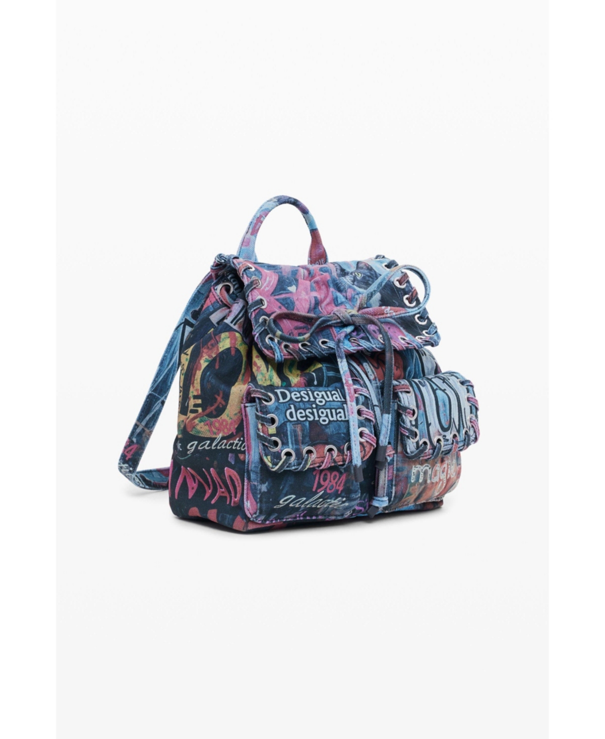 Desigual Women's Small Graffiti Backpack In Black