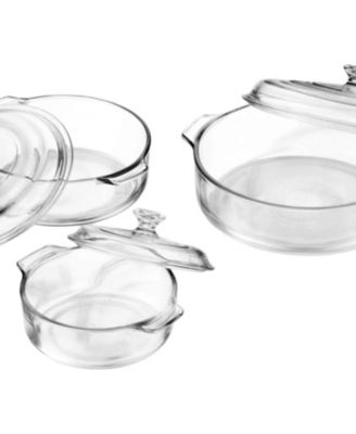 6-Piece Glass Bakeware Casserole Baking Dish Set - Dishwasher and Oven Safe