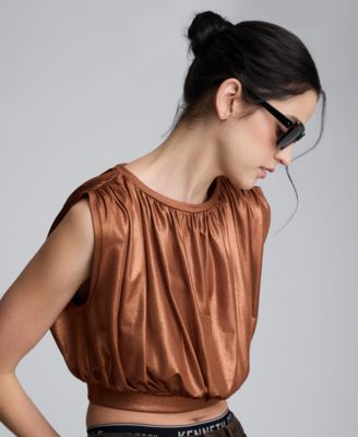 Kenneth Cole - Women's Ruched Crop Tank Top