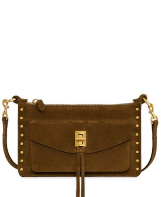 Rebecca Minkoff - Darren Small Suede Studded Top-Zip Crossbody Bag