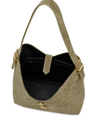 Megan Large Suede Hobo Shoulder Bag