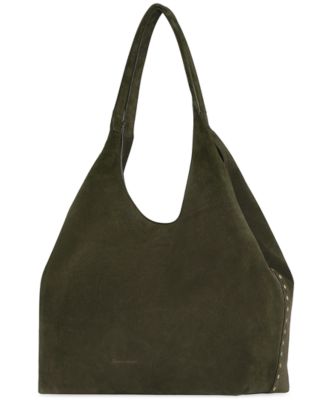 Darren Signature Large Suede Carryall Shoulder Bag