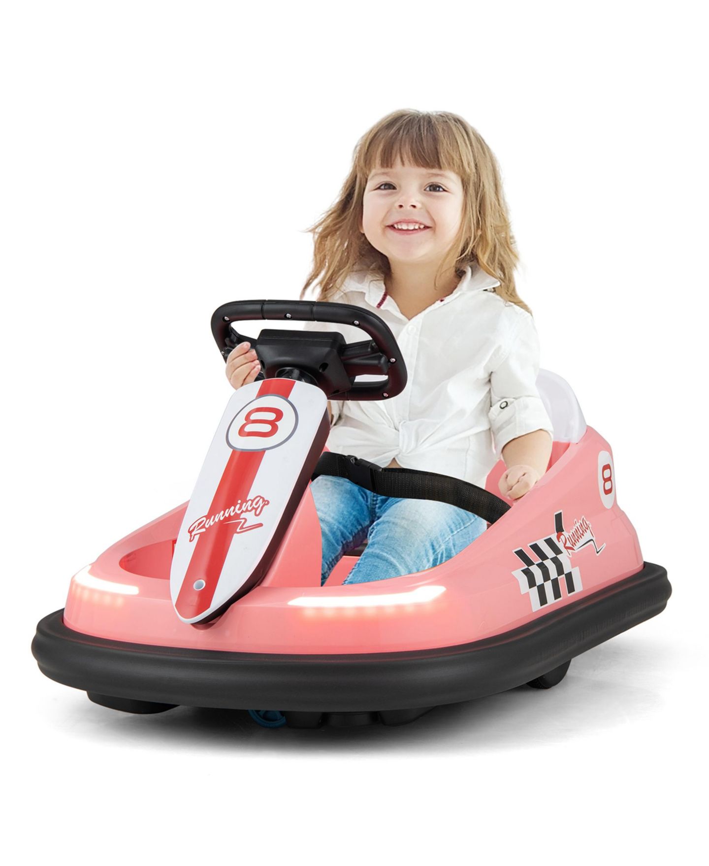 Детская игрушка Costway 6V Electric Bumper Car with 360° Spinning Dual Motors & 2 Speeds, Ages 18+ Months, цвет: Зелёный — фото 1