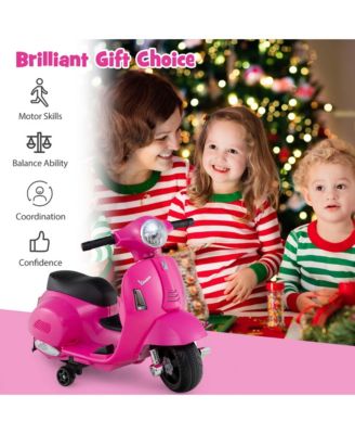 Kids Ride on Motorcycle with Training Wheels Headlight Horn 6V Battery