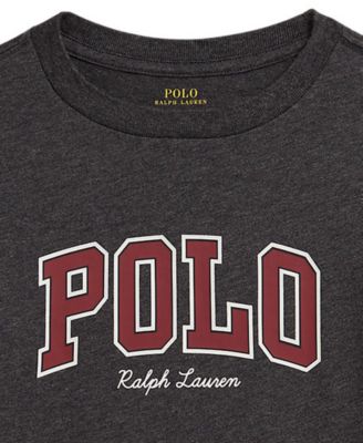 Boys' 2-7 Logo Cotton Long-Sleeve Tee