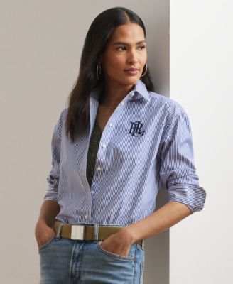 Petite Relaxed Fit Stretch Cotton Shirt