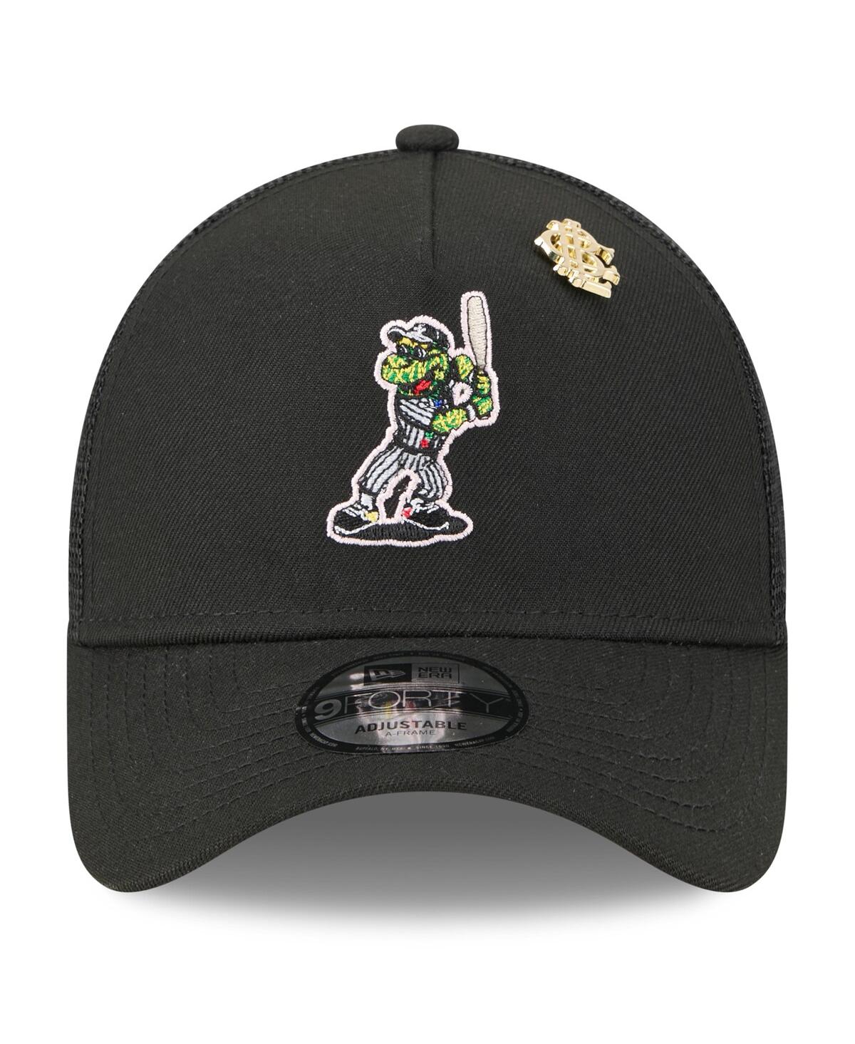 New Era Men's Black Chicago White Sox 2025 Big League Chew A-frame 9forty Adjustable Trucker Hat In Black