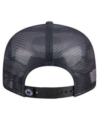 Men's Navy/White Penn State Nittany Lions Outdoor Wide Panel 9FIFTY Snapback Trucker Hat