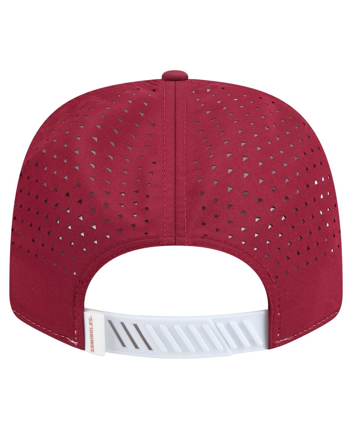 New Era Men's White/garnet Florida State Seminoles Perforated Patched 9seventy Adjustable Hat In Red