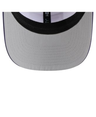 Men's White/Purple LSU Tigers Perforated Patched 9SEVENTY Adjustable Hat