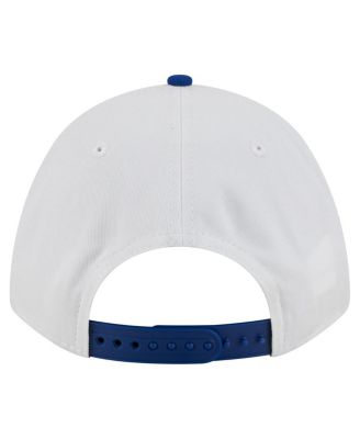 Men's White/Royal Boise State Broncos Arch Two-Tone Rope 9FORTY A-Frame M-Crown Adjustable Hat