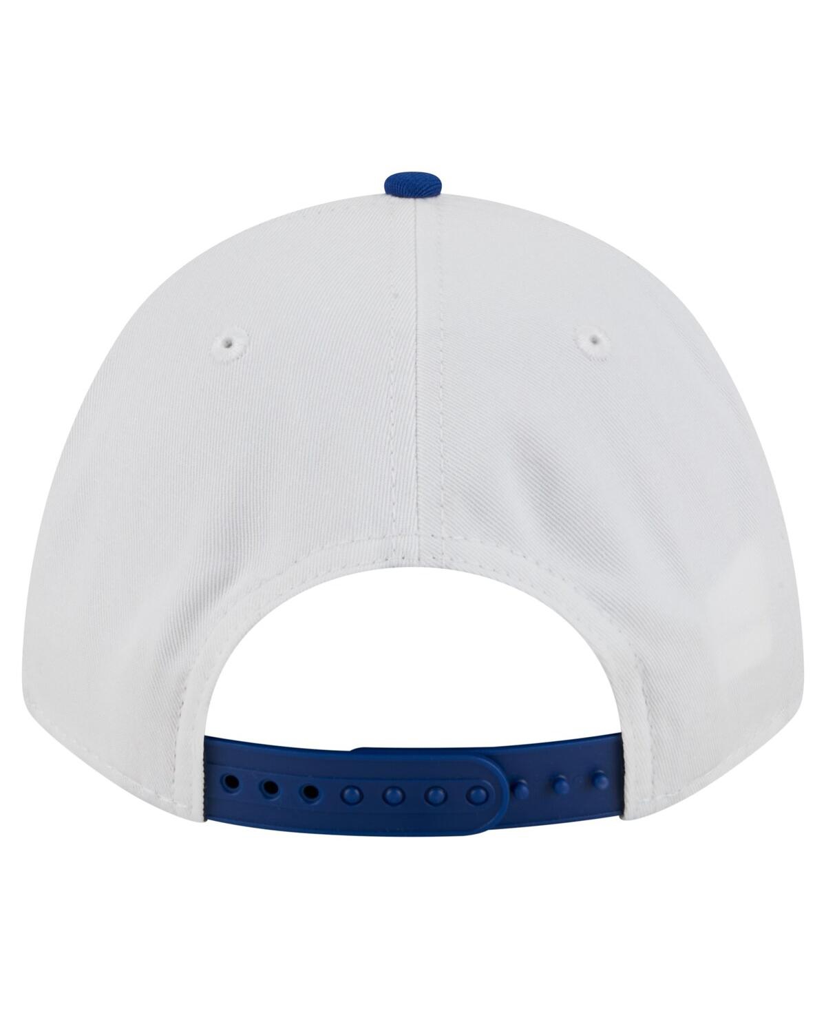 New Era Men's White/royal Boise State Broncos Arch Two-tone Rope 9forty A-frame M-crown Adjustable Hat In Blue