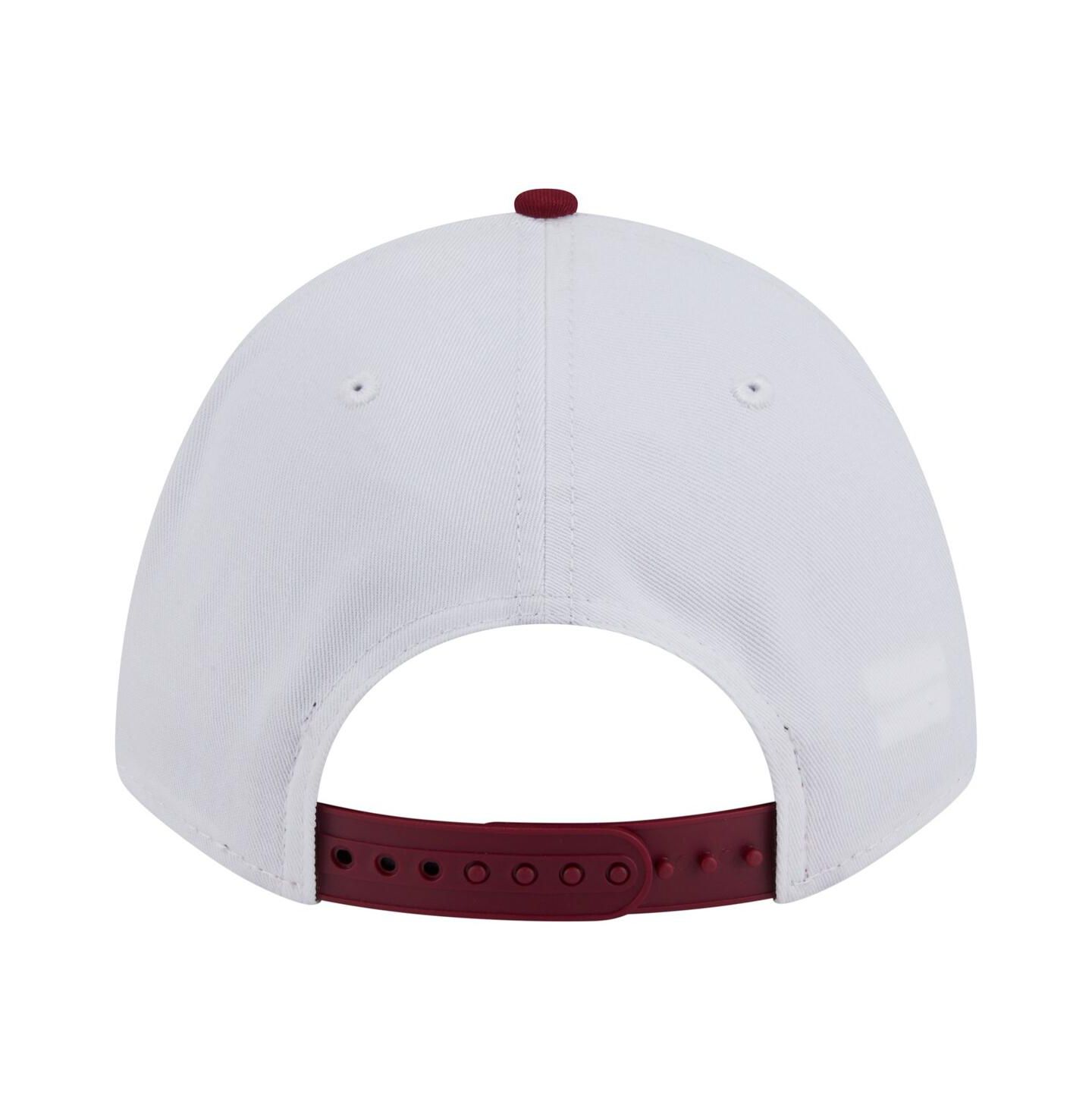 Мужская кепка New Era White/Garnet Florida State Seminoles Arch Two-Tone Rope 9FORTY A-Frame M-Crown Adjustable Hat — фото 3