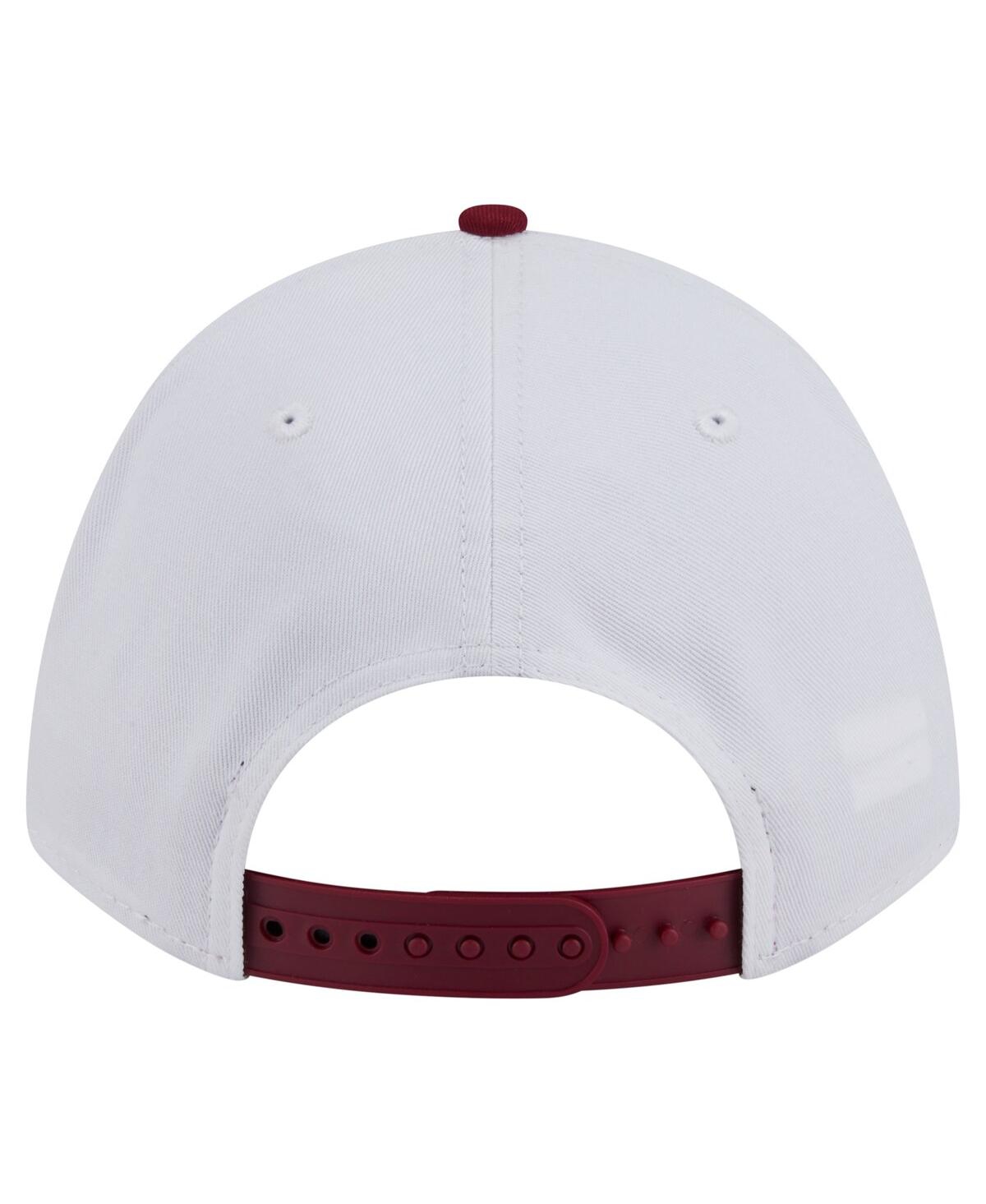 New Era Men's White/garnet Florida State Seminoles Arch Two-tone Rope 9forty A-frame M-crown Adjustable Hat In White