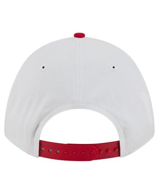 Men's White/Red Louisville Cardinals Arch Two-Tone Rope 9FORTY A-Frame M-Crown Adjustable Hat