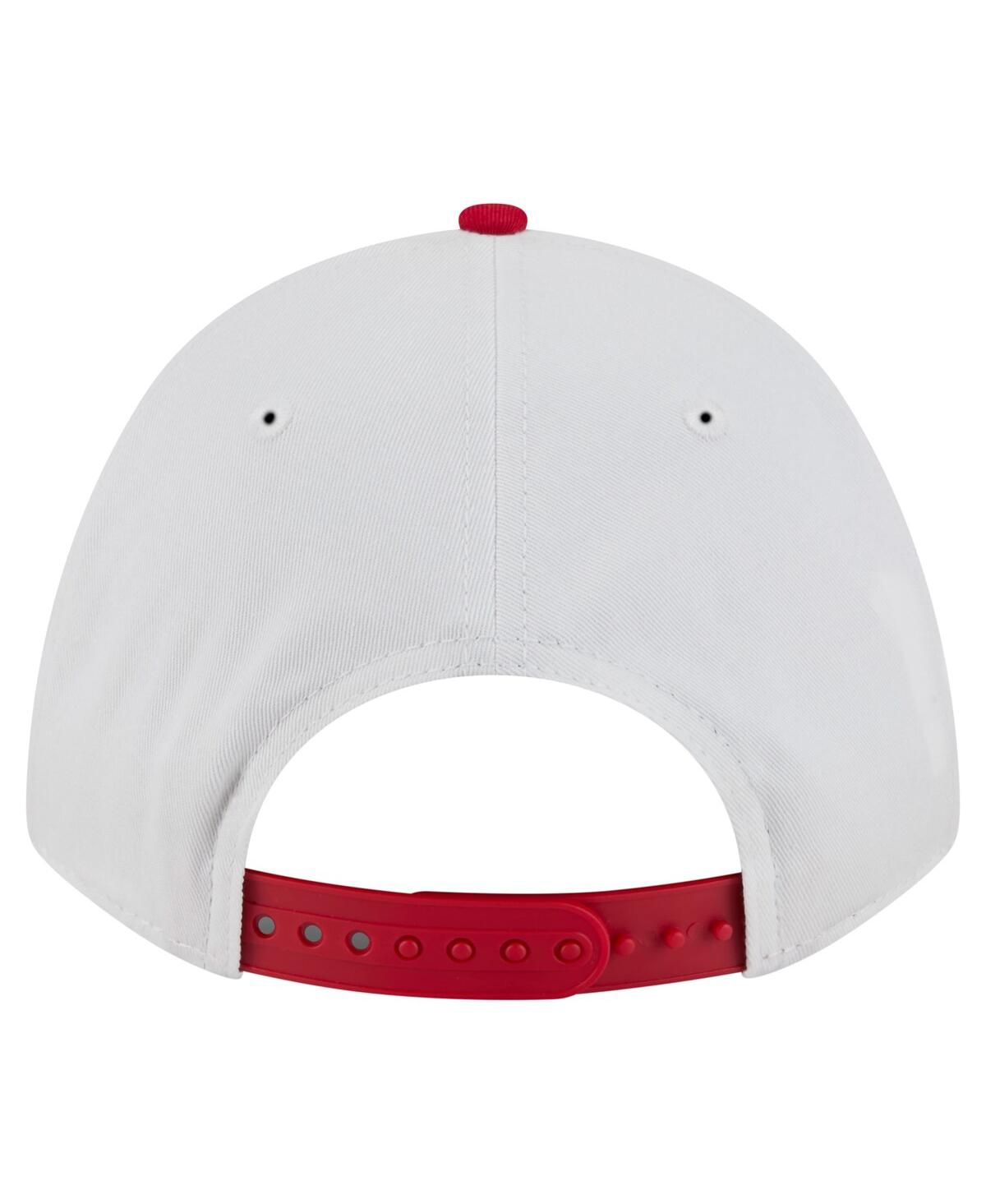 New Era Men's White/red Louisville Cardinals Arch Two-tone Rope 9forty A-frame M-crown Adjustable Hat In Red