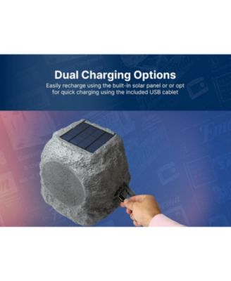 ERS-1001 Bluetooth Waterproof Outdoor Rock Speaker with Solar Charging