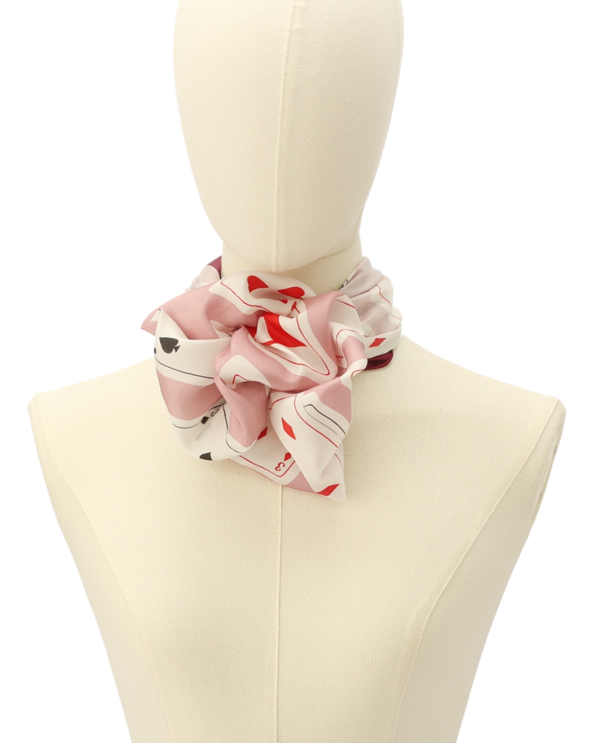 Kate Spade Playing Cards Silk Square Scarf In Red