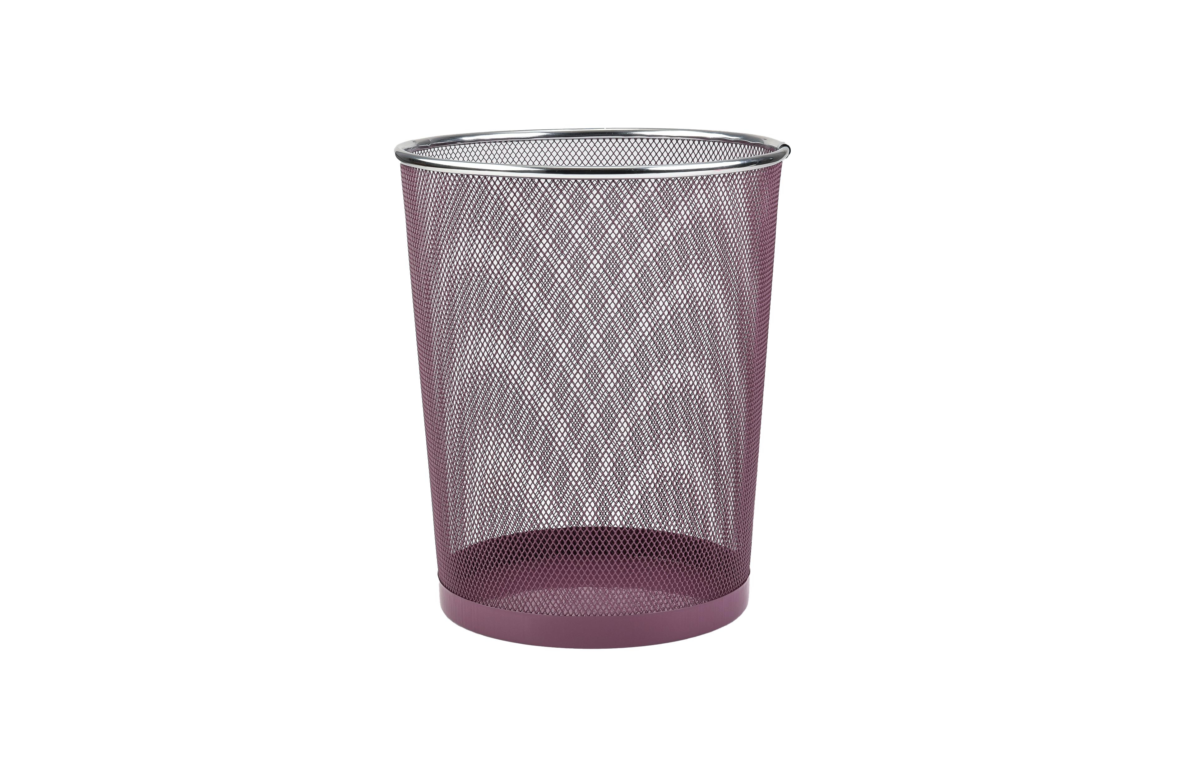 Trio Essentials 10 Liter Mesh Waste Basket Can for Garbage, Round Open Top Trash Can for Office, Bathroom Bedroom, Kitchen,