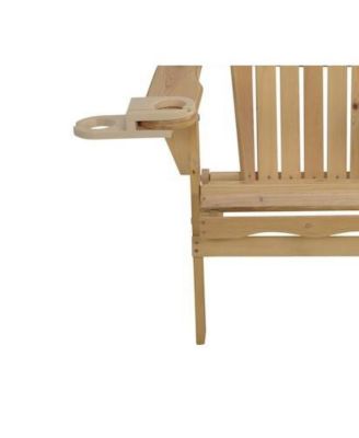 Foldable Adirondack Chair With Cup Holder