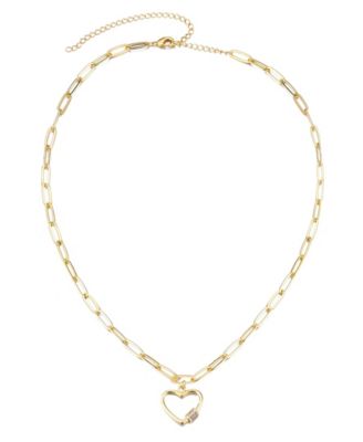 Gold Carabiner Heart Necklace