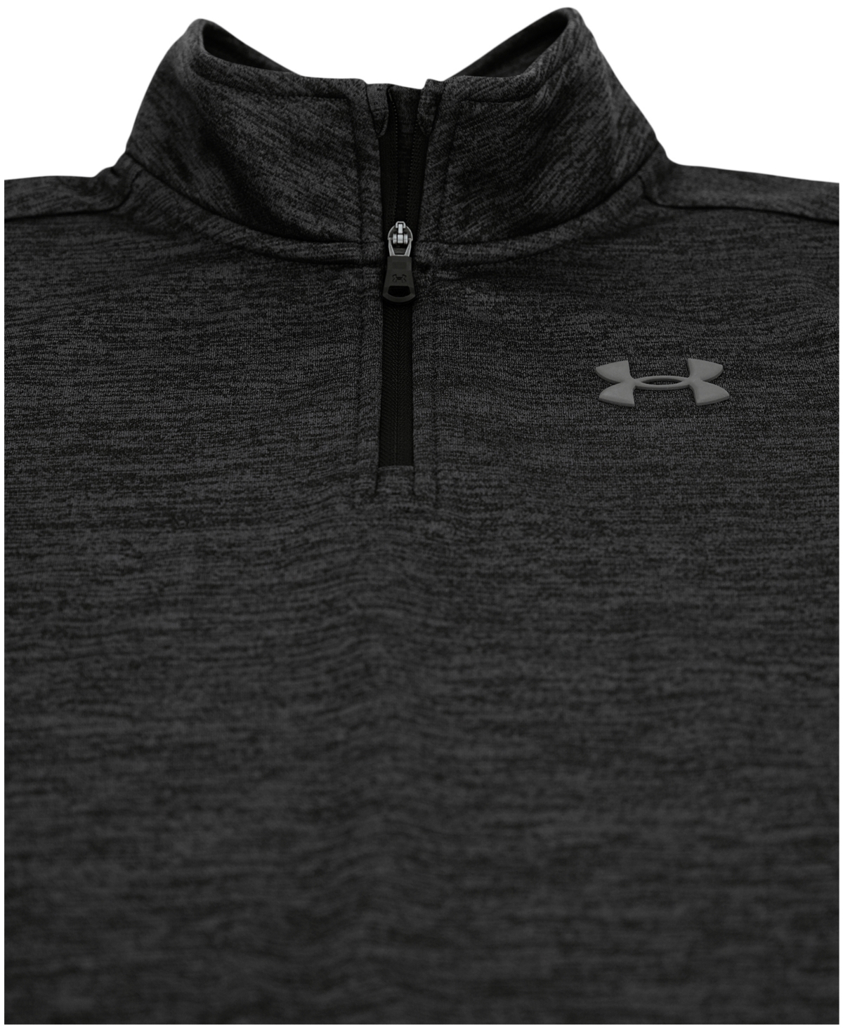 Under Armour Boys 2t-7 Quarter-zip Long Sleeve Sweatshirt In Black